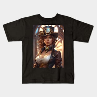 Steampunk Lady Kids T-Shirt